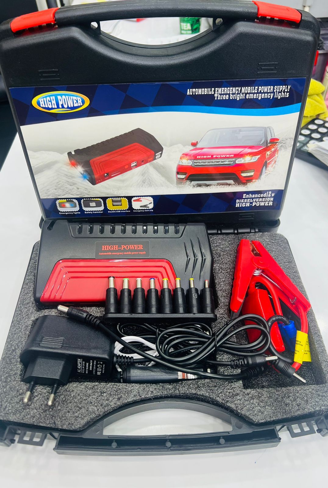High Power Car Jump Starter Kit – Emergency Mobile Power Supply with Multi-Charging Ports