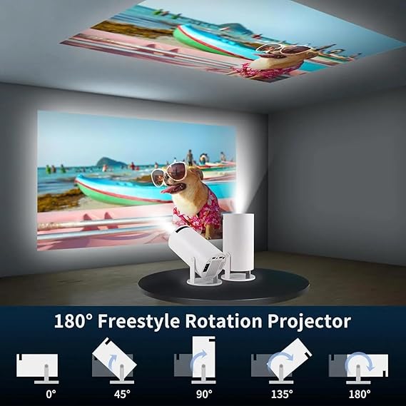 Mini LED Projector with Dual Wireless Gamepads and Remote Control Function