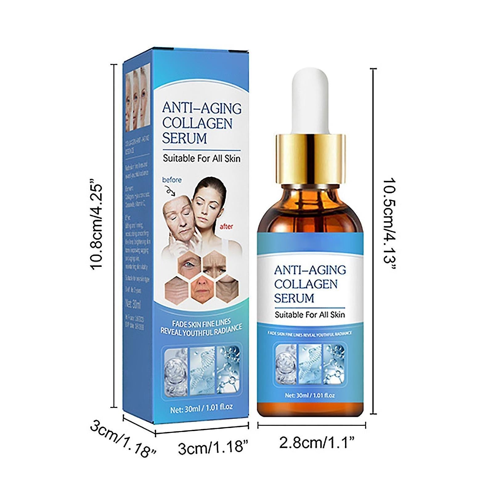 Anti-Aging Collagen Serum with Hyaluronic Acid & Vitamin C – Hydrate, Brighten & Firm Skin