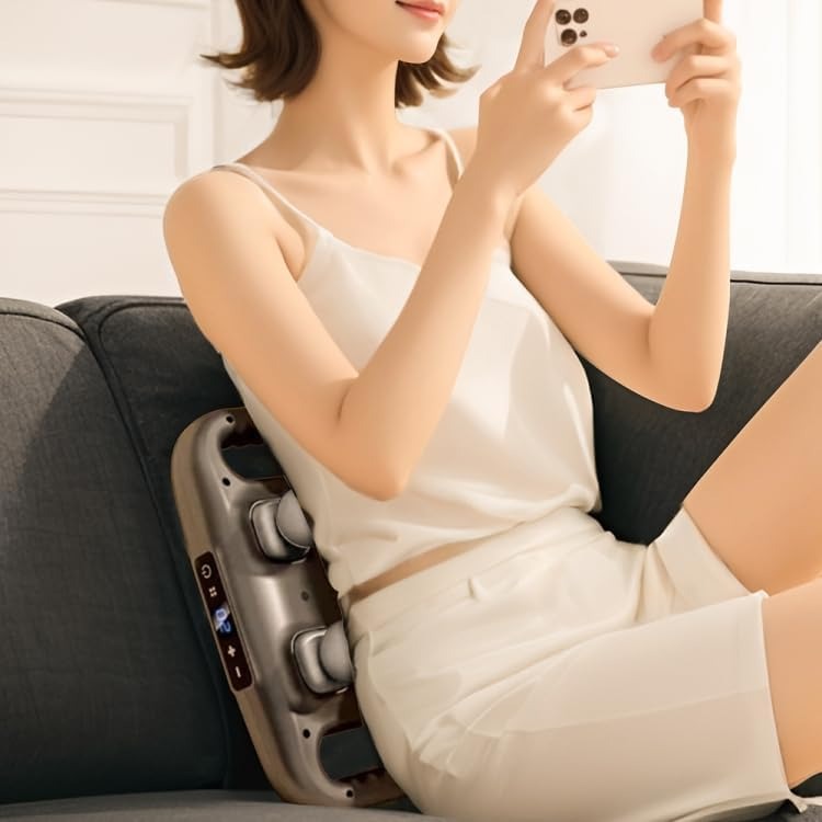 Deep Tissue Electric Back Massager with Heat – Portable Handheld Body Muscle Pain Relief Device