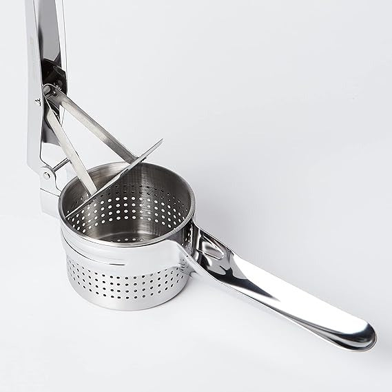 Heavy Duty Stainless Steel Potato Ricer & Masher – Manual Press for Smooth Mashed Potatoes & Veggies